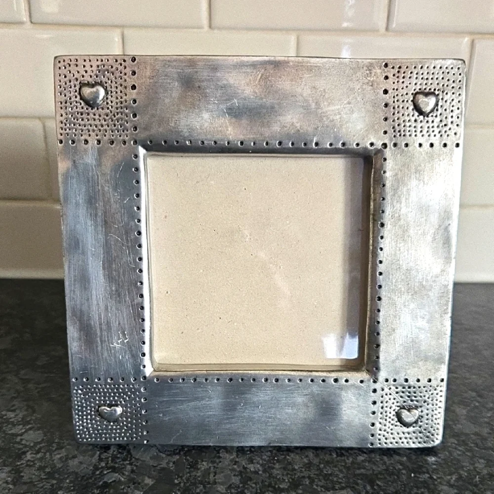 Russ Berrie & Co. Metal Silvertone Heart Accent Picture Frame